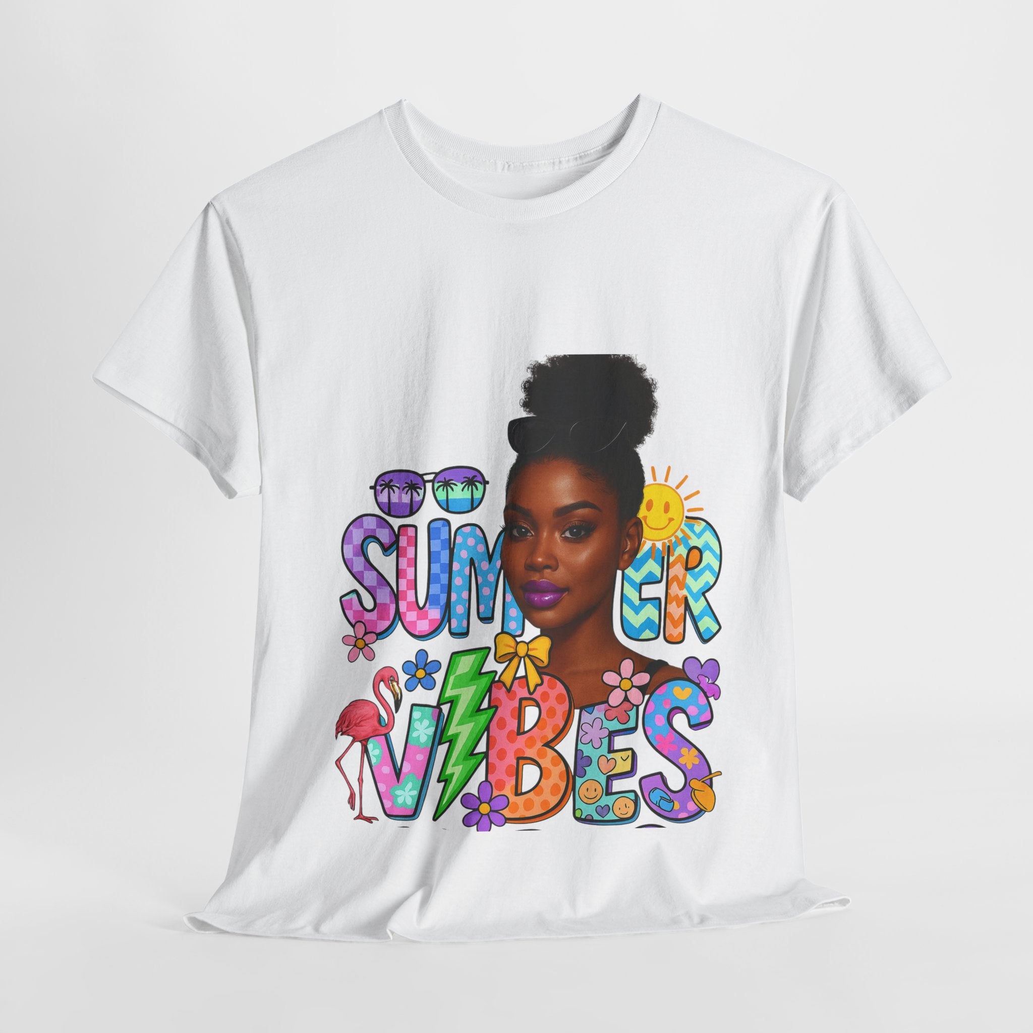 Summer Vibes Unisex Heavy Cotton Tee - Fun and Colorful Graphic Shirt