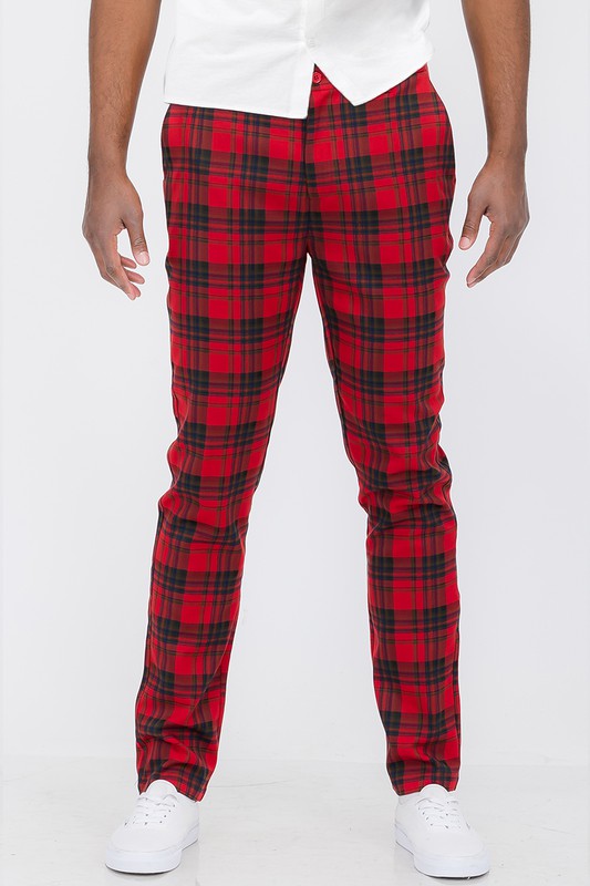 Weiv Mens Plaid Trouser Pants - ShopEbonyMonique