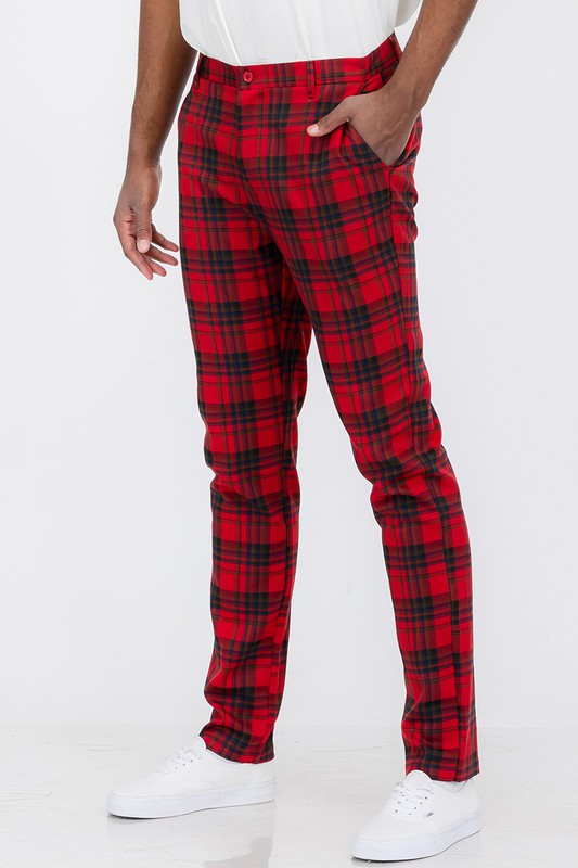 Weiv Mens Plaid Trouser Pants - ShopEbonyMonique