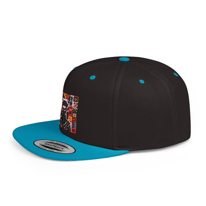 Ninja Flat Bill Snapback Cap - Black - ShopEbonyMonique