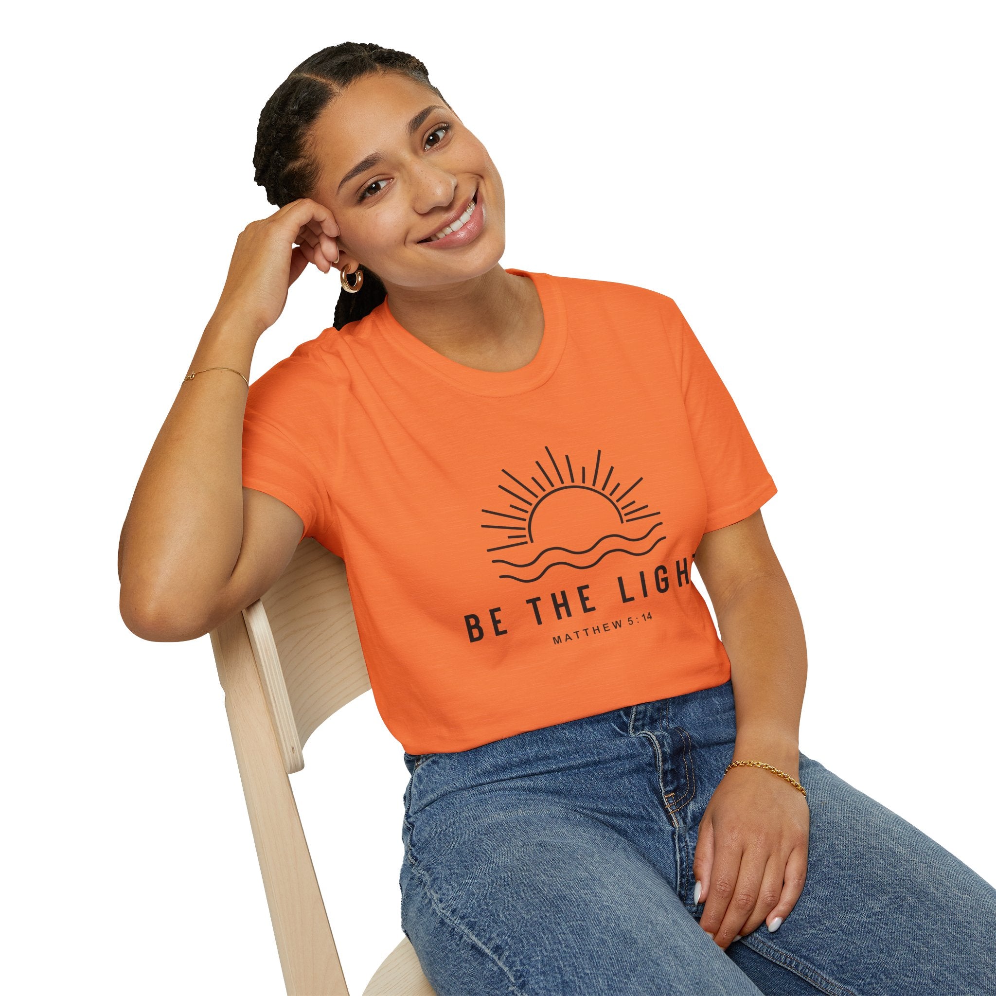 Be The Light Unisex T-Shirt - Inspirational Christian Apparel, Faith-Based Gift, Summer Wear, Positive Vibes, Matthew 5:14