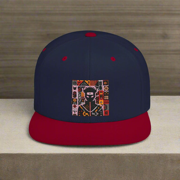 Ninja Flat Bill Snapback Cap - Black - ShopEbonyMonique