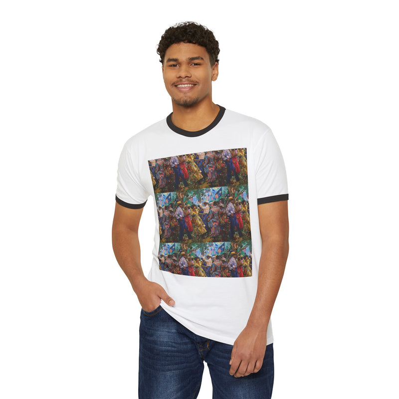 Celebration of freedom Unisex Cotton Ringer T-Shirt