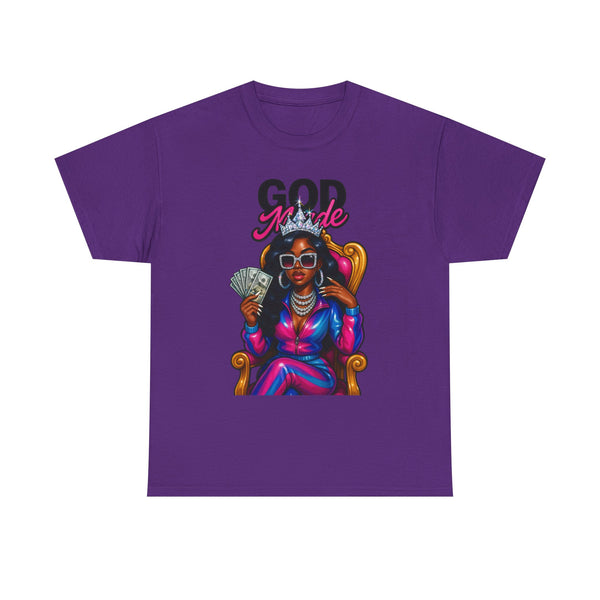 God Made Us Unisex Heavy Cotton Tee - Bold & Vibrant Graphic Tee for Confident Style
