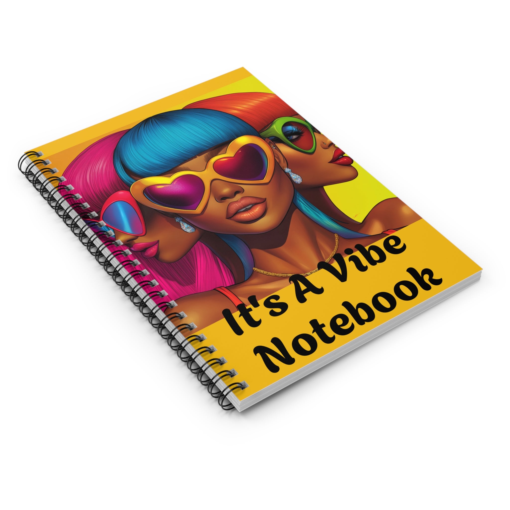 Vibrant Spiral Notebook - 'It's A Vibe' Design for Creative Thinkers