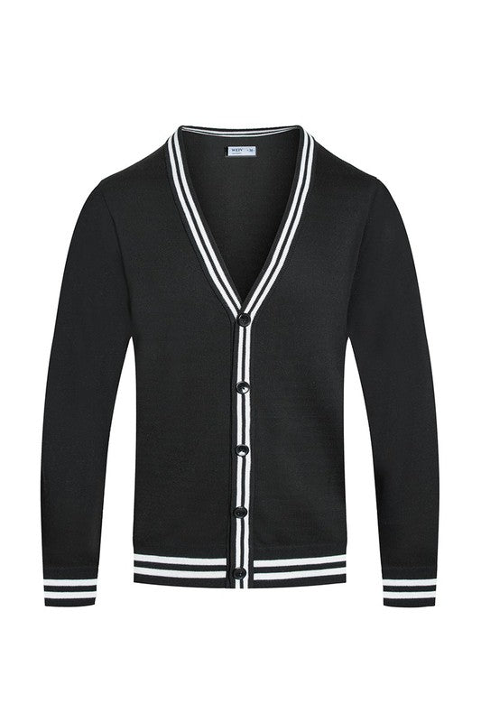 EM Men's Stripe Cardigan - ShopEbonyMonique