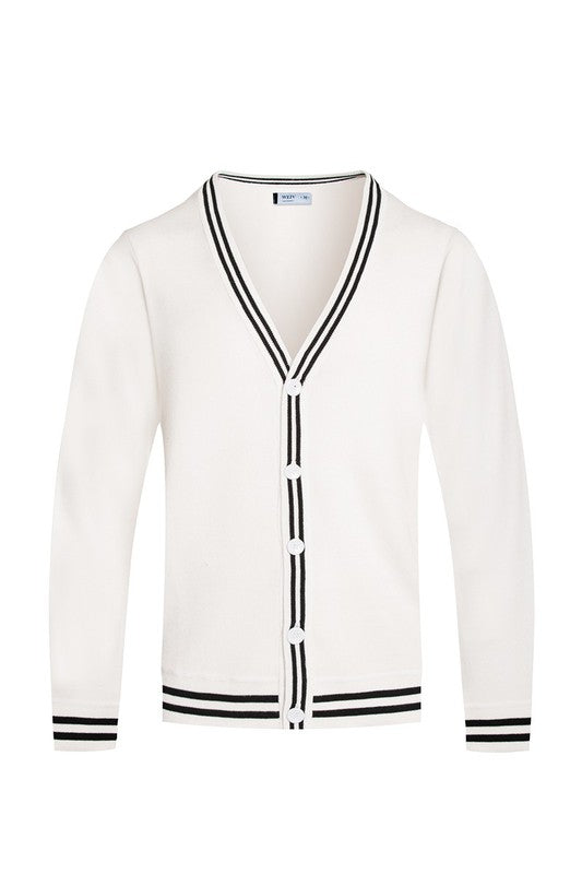 EM Men's Stripe Cardigan - ShopEbonyMonique