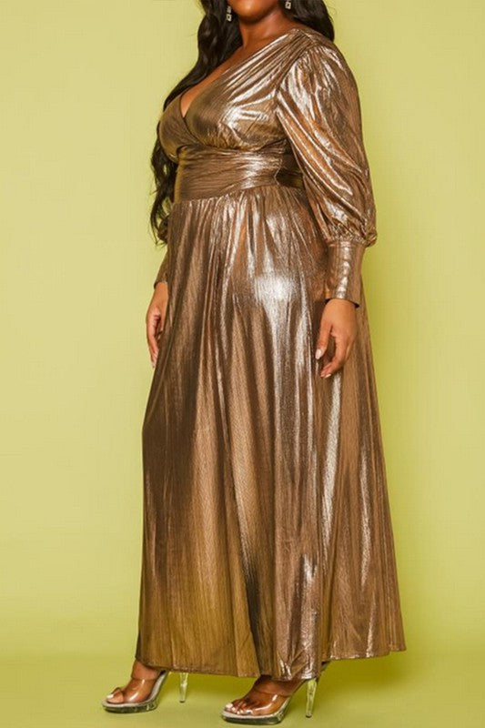 Bronze Flare Maxi Dress
