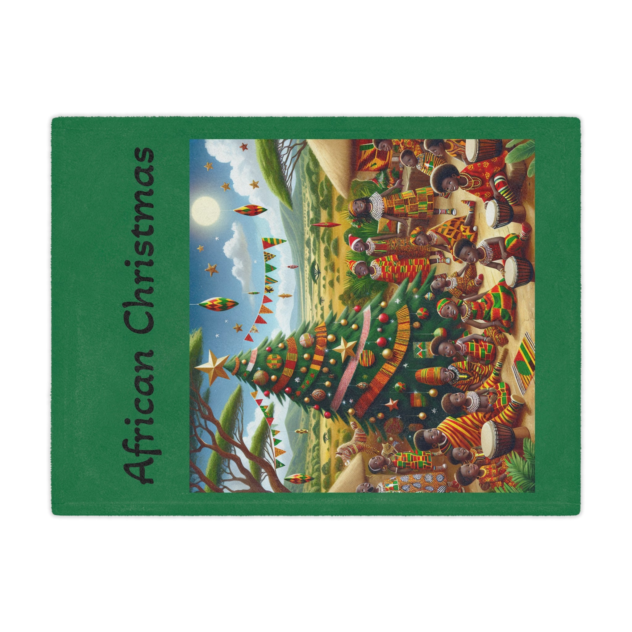 African Christmas Microfiber Blanket