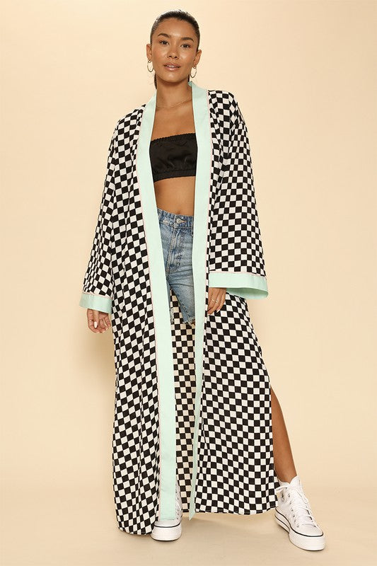 Checkered kimono - ShopEbonyMonique