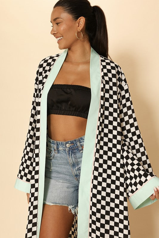 Checkered kimono - ShopEbonyMonique