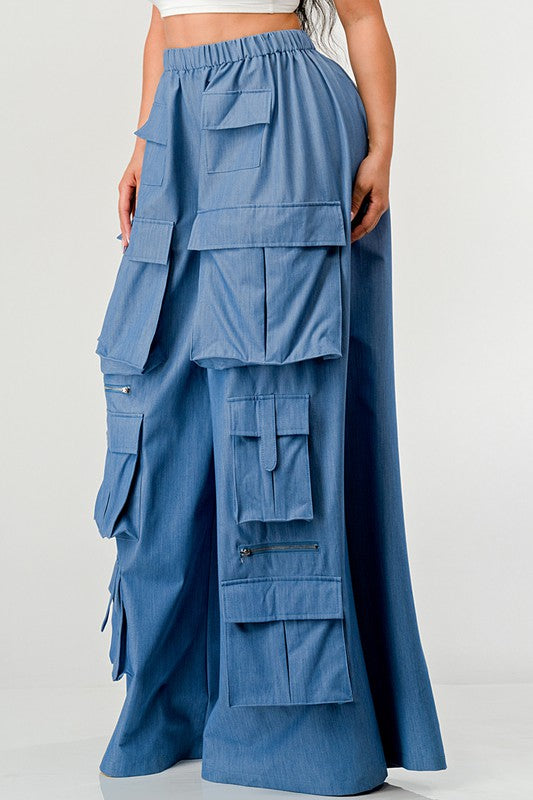 EM Wide Cargo Pants - ShopEbonyMonique