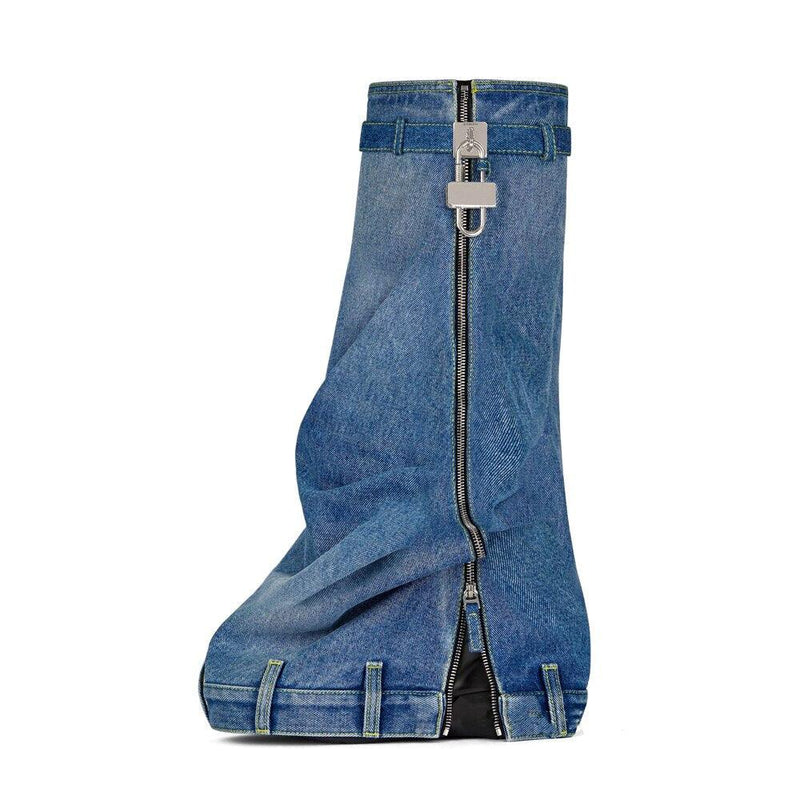 2023  zipper jeans  platform  boots - ShopEbonyMonique