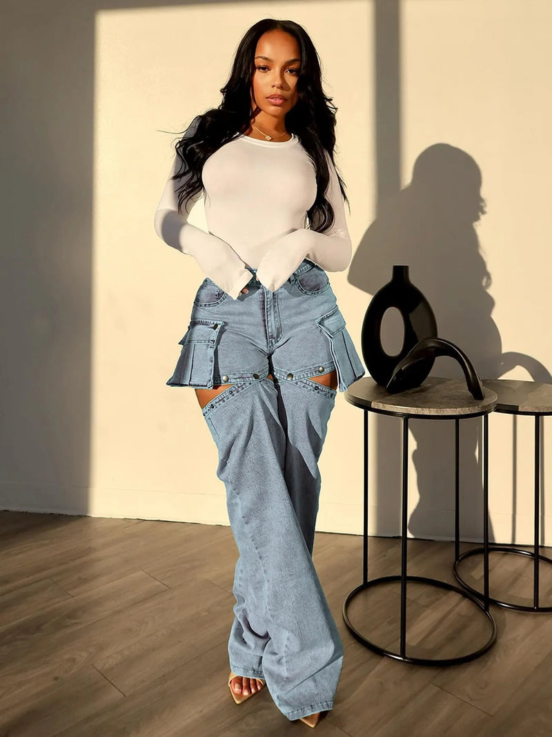 2024 Detachable Denim jeans to Shorts - ShopEbonyMonique