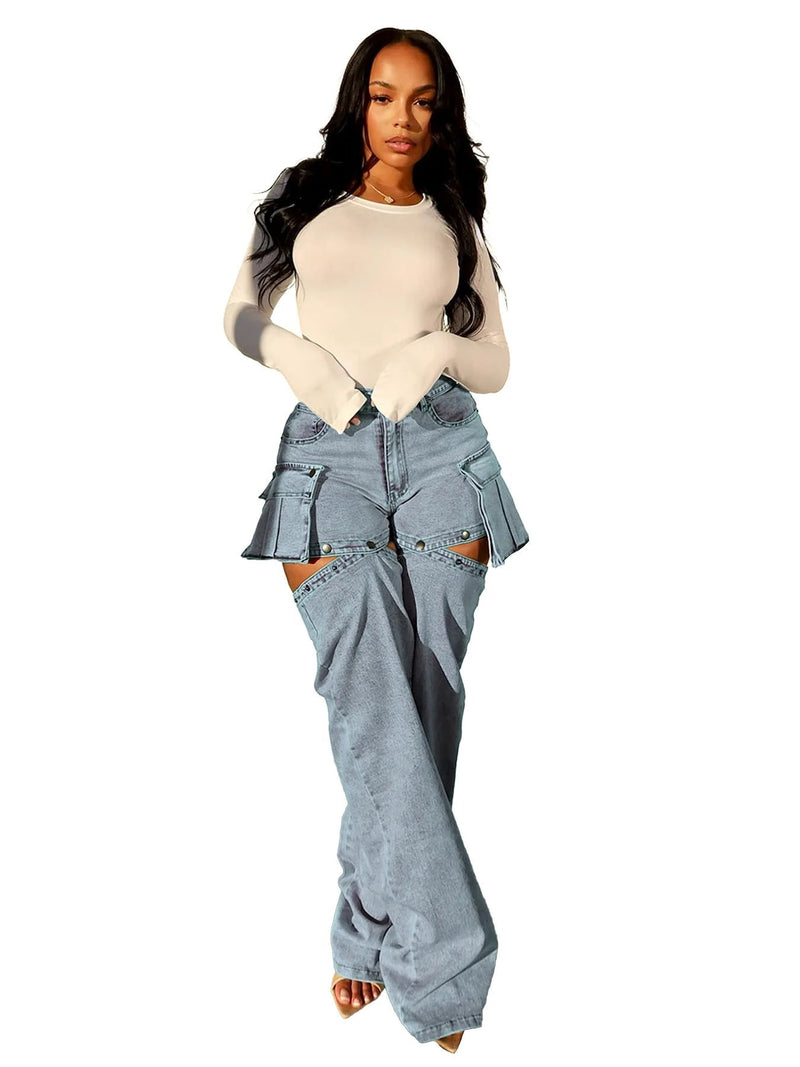 2024 Detachable Denim jeans to Shorts - ShopEbonyMonique