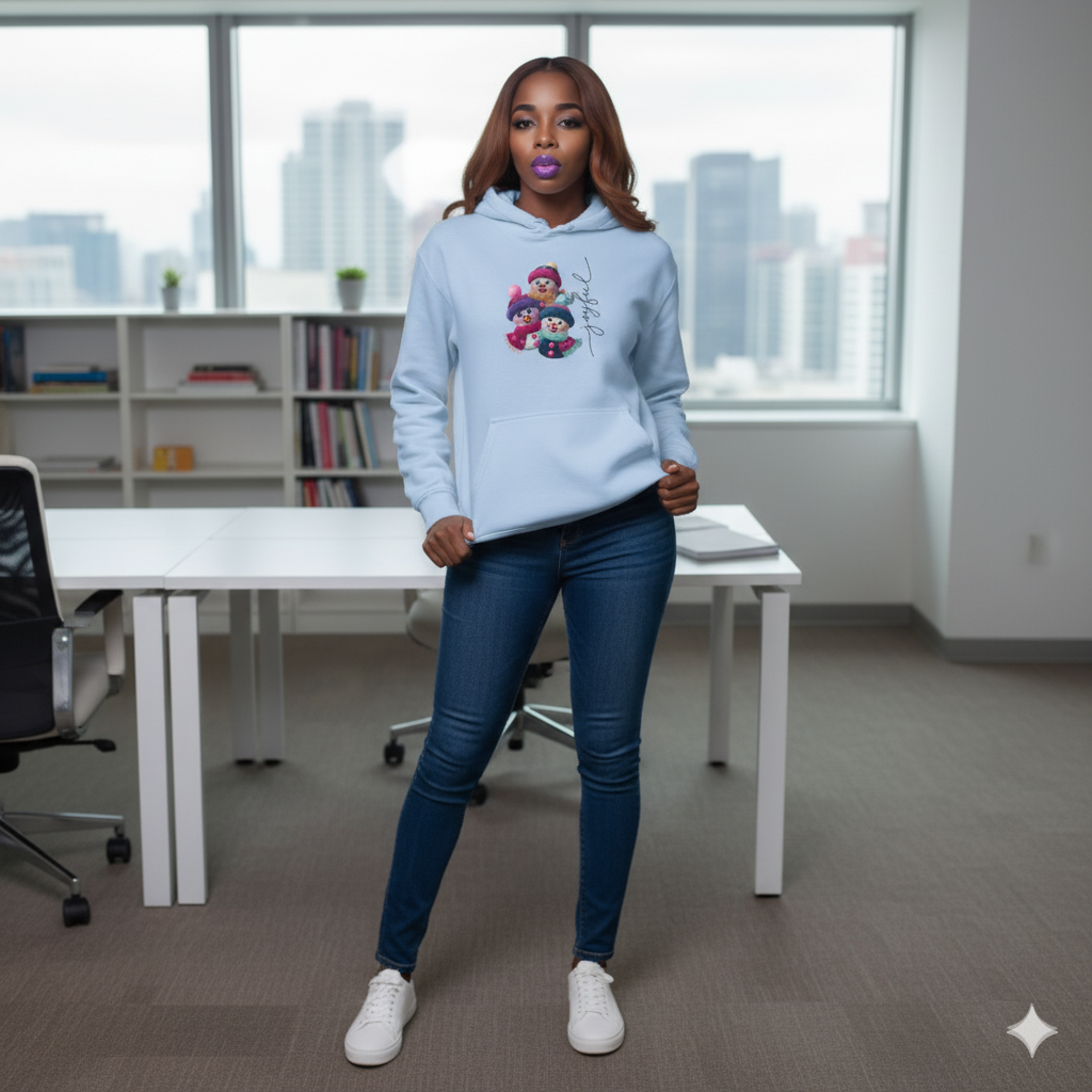 Colorful Character College Hoodie, Cute College Sweatshirt, Cozy Unisex Hoodie, Fun Character Apparel, Back-to-School Gift