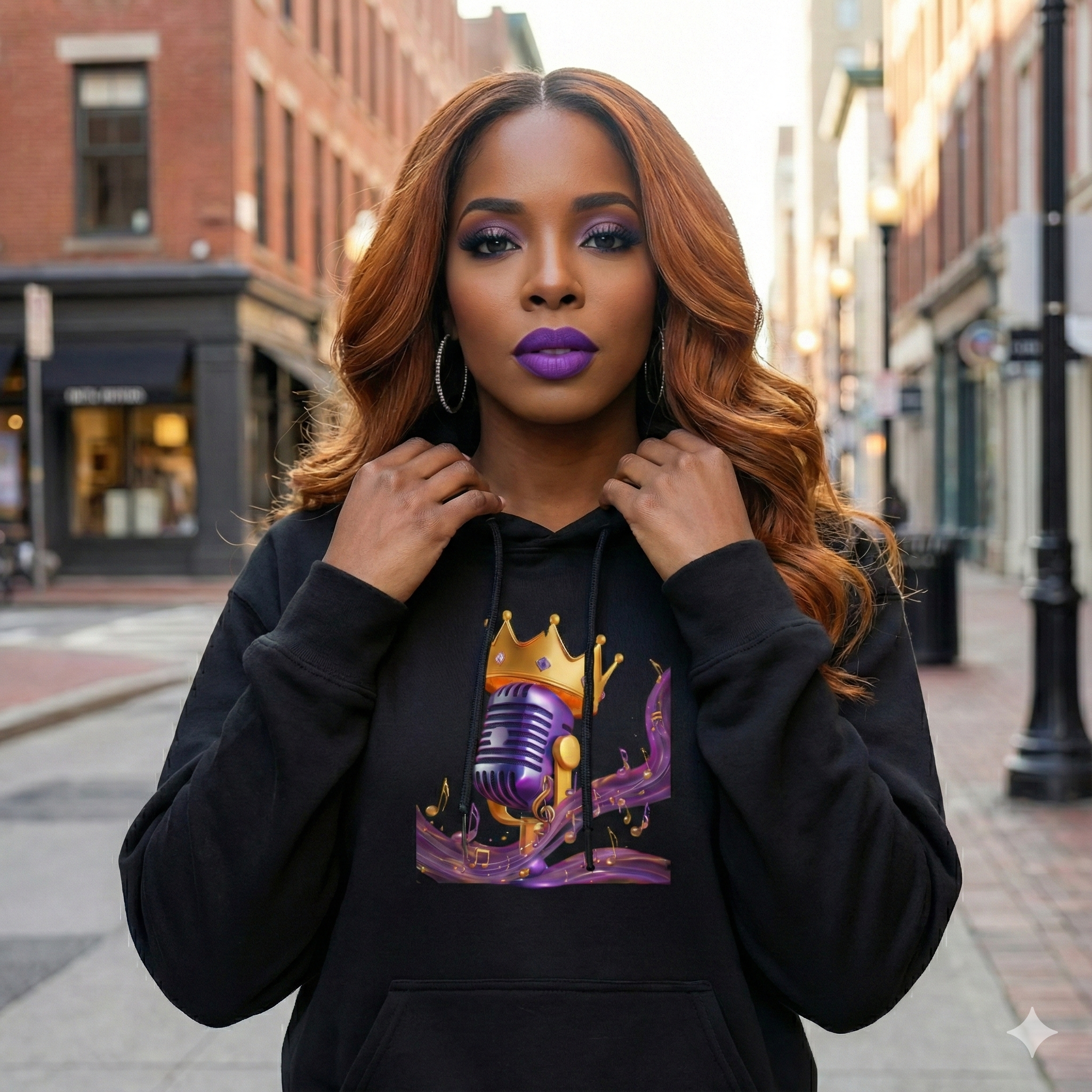 Kingdom Microphone Hoodie — Royal Music Podcast Sweatshirt