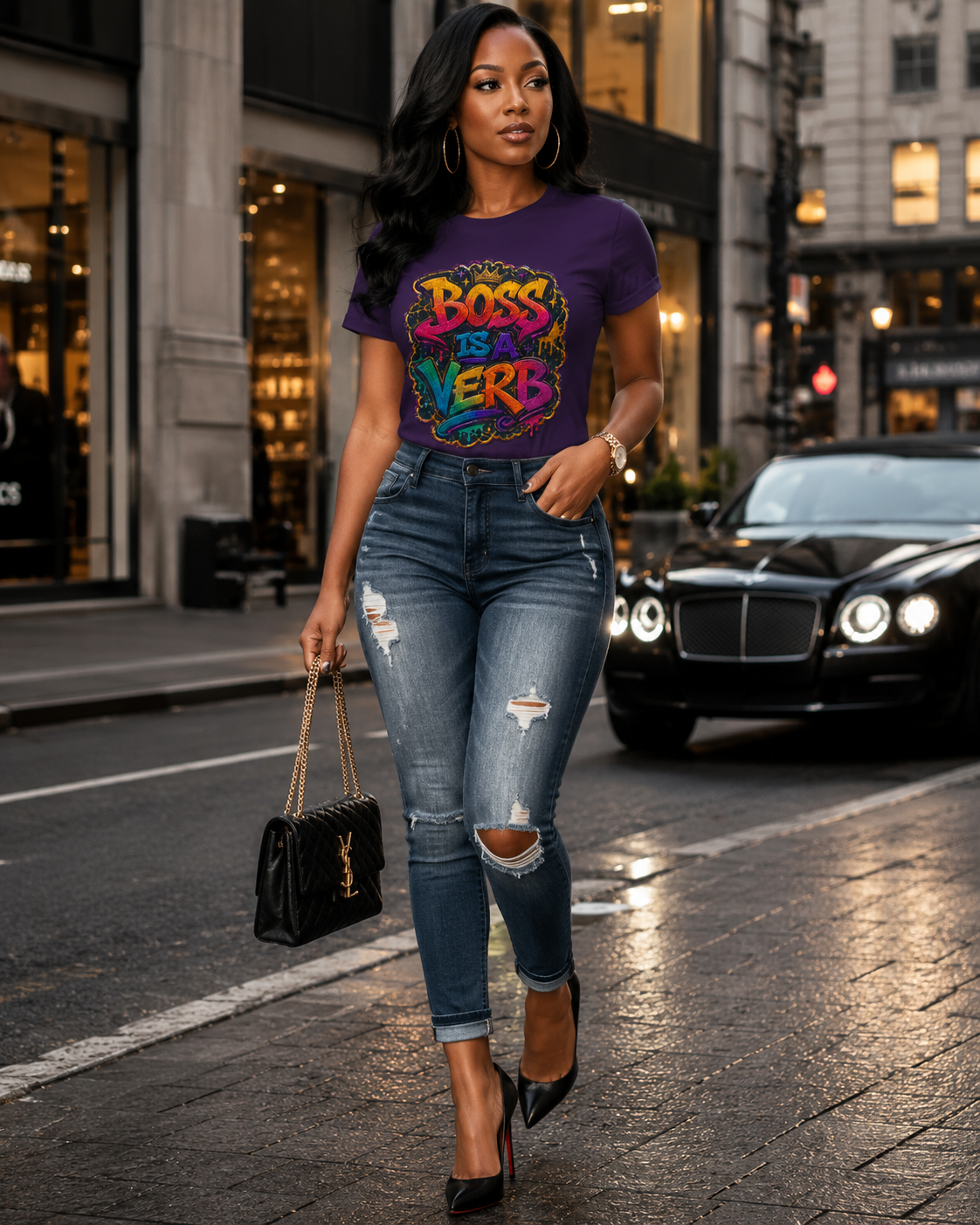 Boss Is a Verb Graphic Tee — Empowering Women's Leadership Shirt