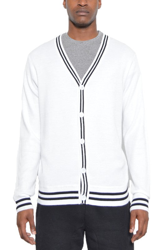 EM Men's Stripe Cardigan - ShopEbonyMonique