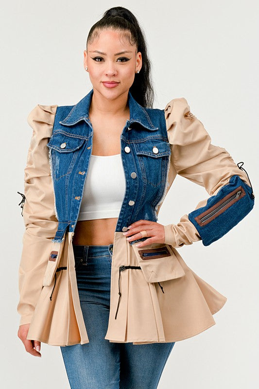 Peplum Panache Denim Jacket - ShopEbonyMonique