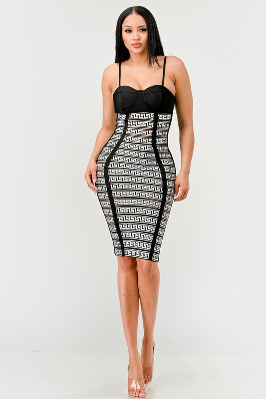 Maze Enigma Bodycon Dress - ShopEbonyMonique