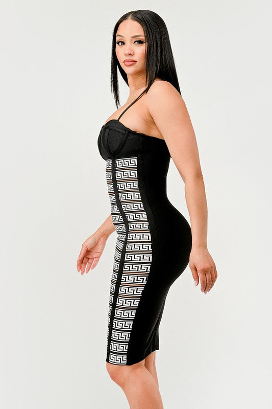 Maze Enigma Bodycon Dress - ShopEbonyMonique