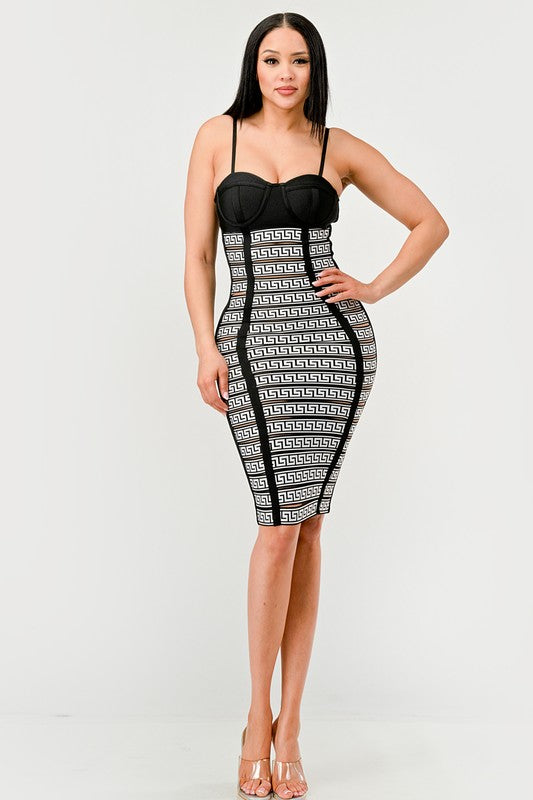 Maze Enigma Bodycon Dress - ShopEbonyMonique