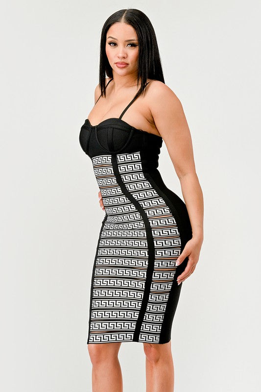 Maze Enigma Bodycon Dress - ShopEbonyMonique