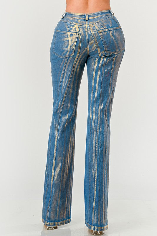 Glamour Flared Sliver Jeans - ShopEbonyMonique