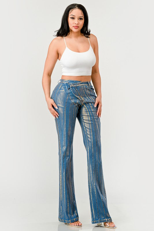 Glamour Flared Sliver Jeans - ShopEbonyMonique