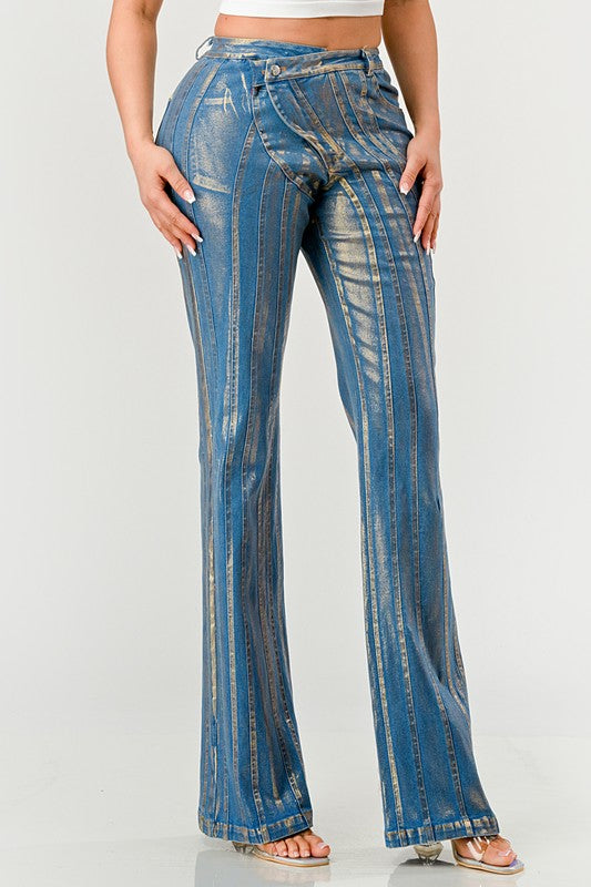 Glamour Flared Sliver Jeans - ShopEbonyMonique