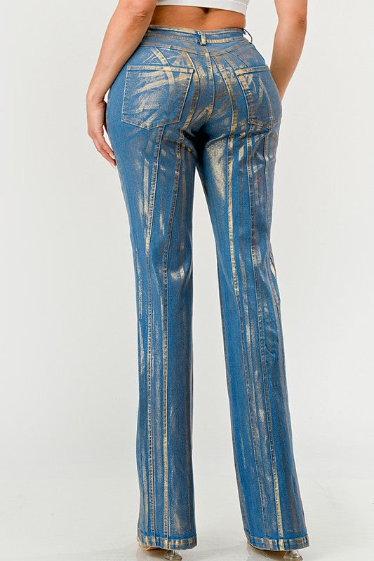 Glamour Flared Sliver Jeans - ShopEbonyMonique