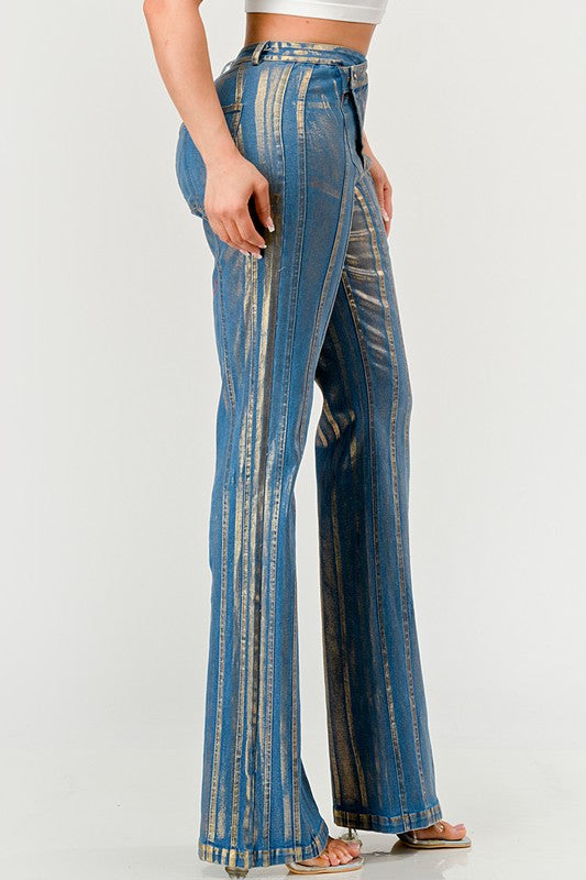 Glamour Flared Sliver Jeans - ShopEbonyMonique