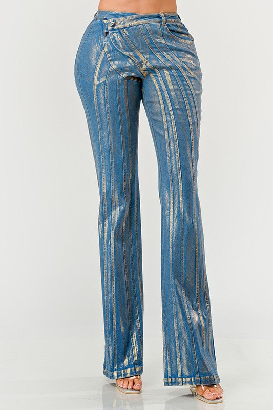 Glamour Flared Sliver Jeans - ShopEbonyMonique