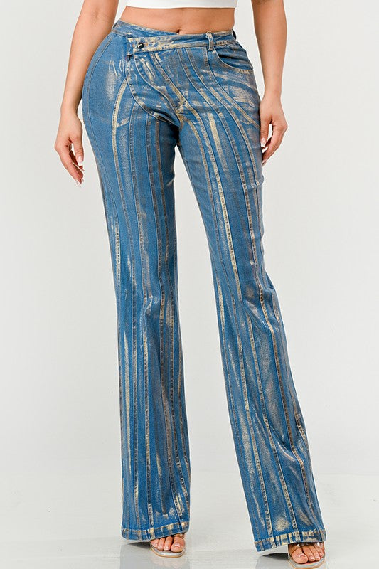 Glamour Flared Sliver Jeans - ShopEbonyMonique