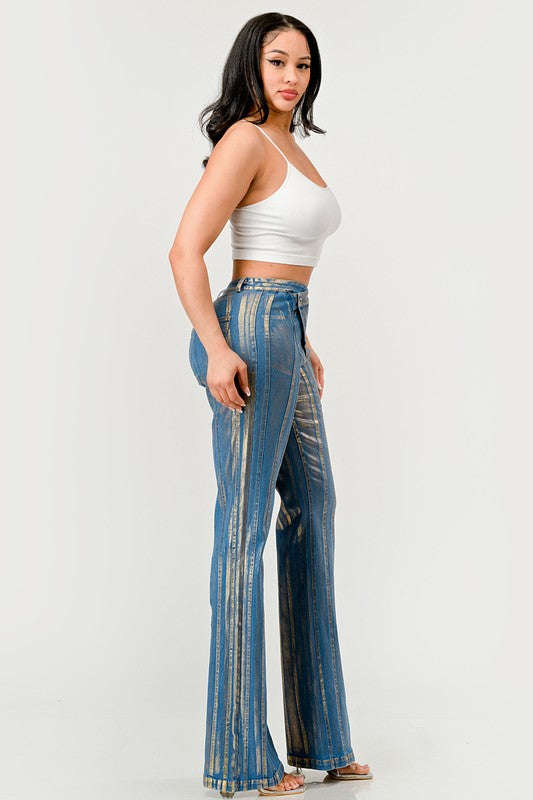 Glamour Flared Sliver Jeans - ShopEbonyMonique