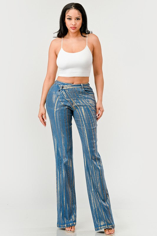 Glamour Flared Sliver Jeans - ShopEbonyMonique