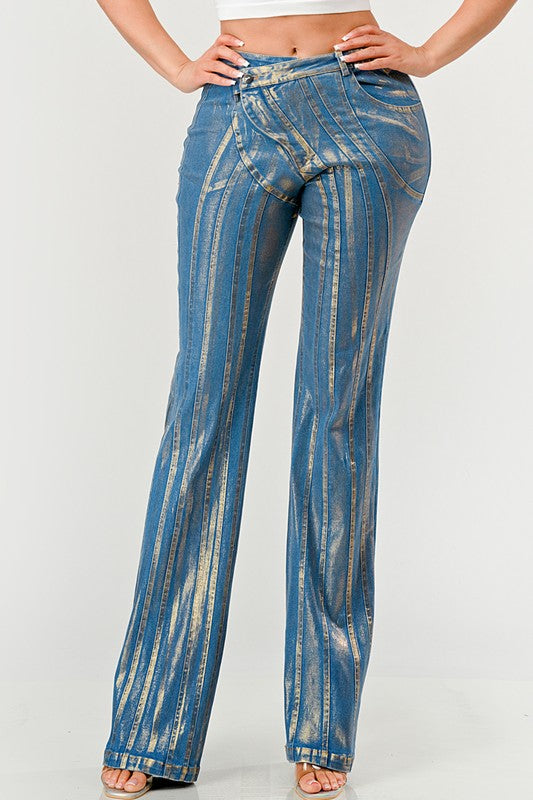 Glamour Flared Sliver Jeans - ShopEbonyMonique