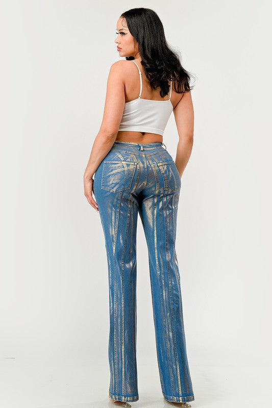 Glamour Flared Sliver Jeans - ShopEbonyMonique