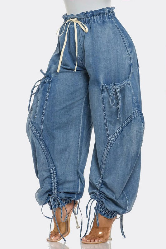 Harem Denim Pants - ShopEbonyMonique