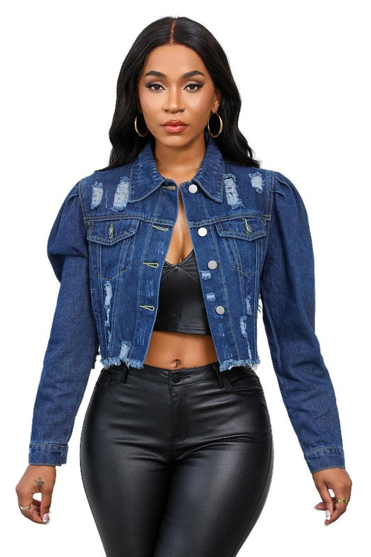 Fashion Denim Look Jacket - ShopEbonyMonique