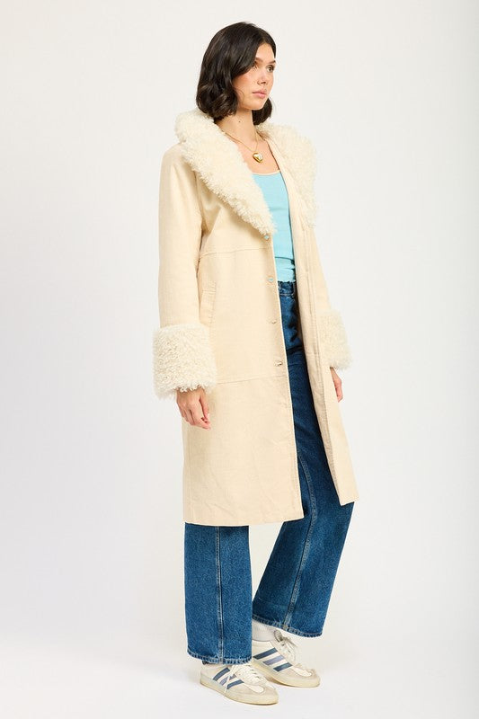 FAUX MID TRENCH COAT - ShopEbonyMonique