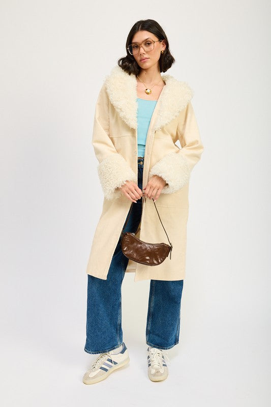 FAUX MID TRENCH COAT - ShopEbonyMonique