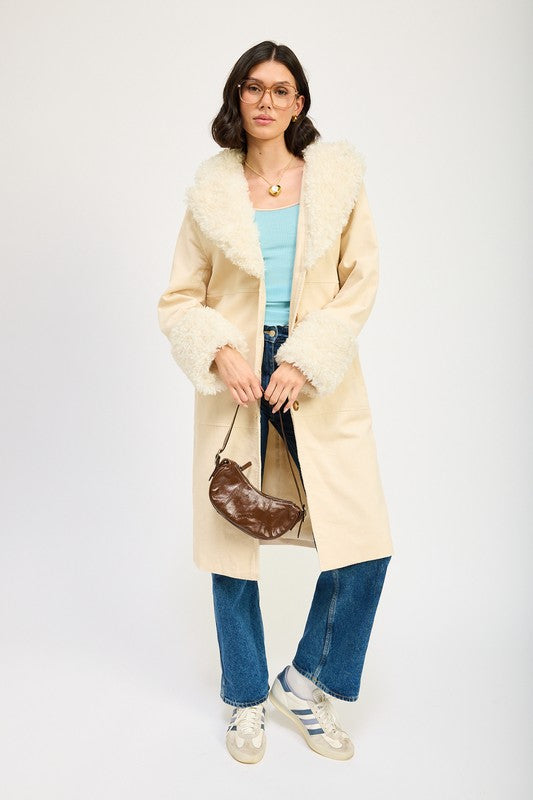 FAUX MID TRENCH COAT - ShopEbonyMonique