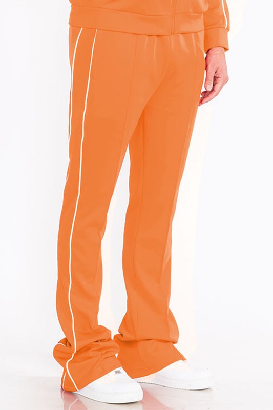 Mens Side Pocket Stacked Flare Pants