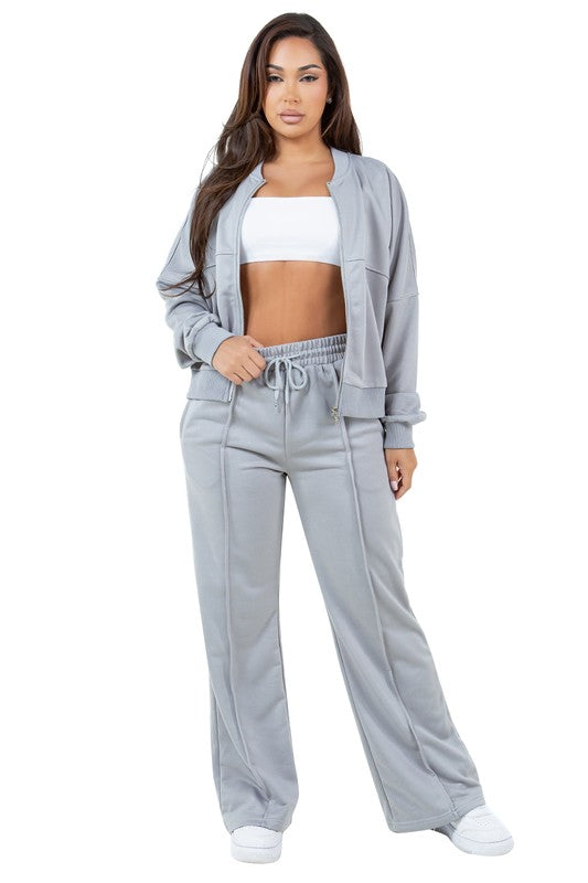 EM Ribbed Pocket Jogging Set - ShopEbonyMonique