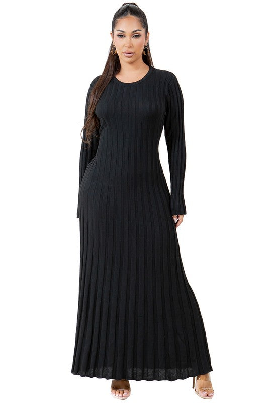 EM FASHION KNITWEAR LONG MAXI DRESS - ShopEbonyMonique