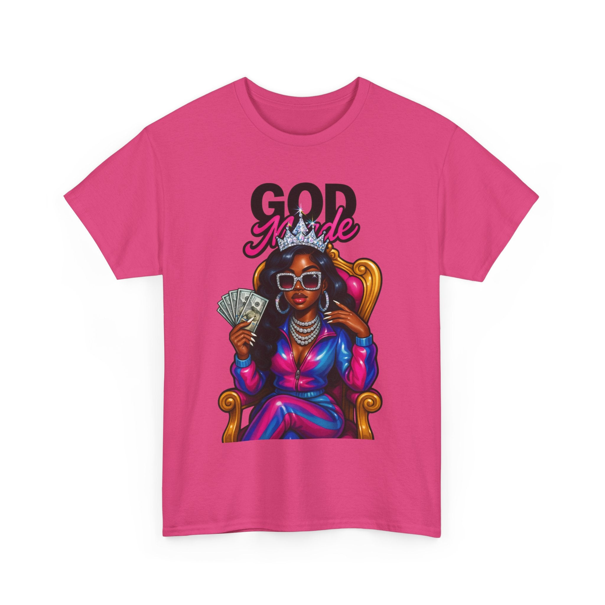 God Made Us Unisex Heavy Cotton Tee - Bold & Vibrant Graphic Tee for Confident Style