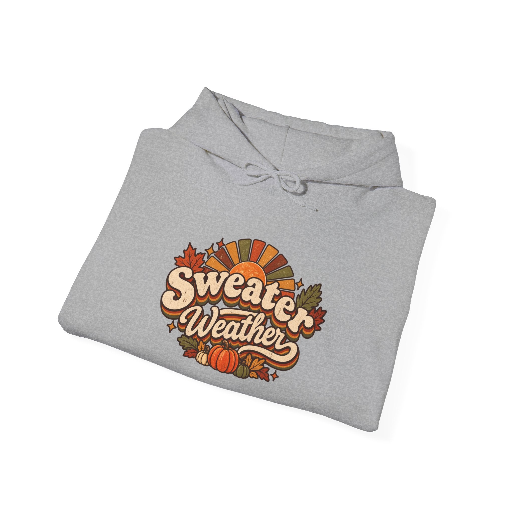 Sweater Weather Hoodie — Cozy Fall Pumpkin Graphic Hoodie