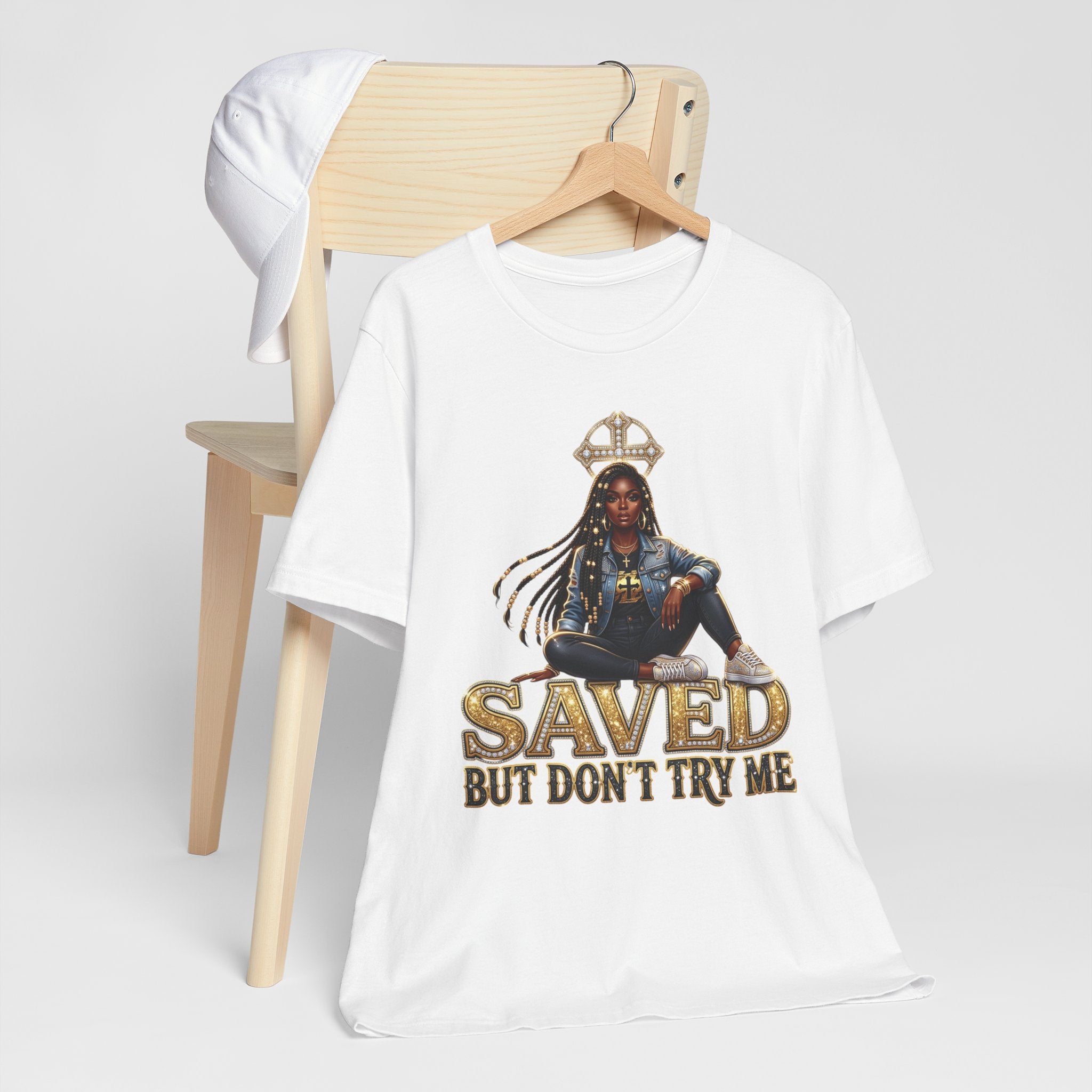 Saved But Don’t Try Me T-Shirt — Faithful, Confident Christian Tee